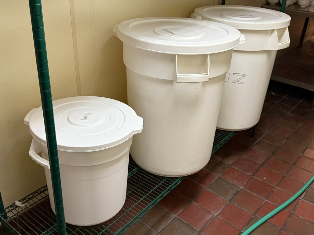Lot of 3 Plastic Ingredient Bins w/ Lid