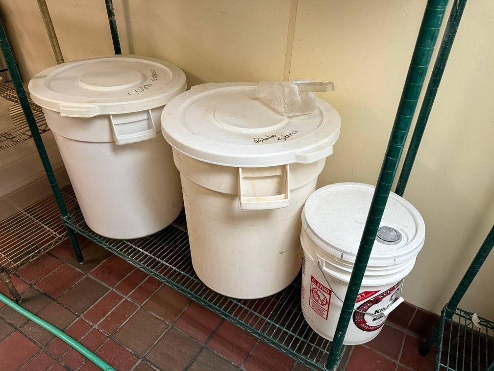 Lot of 2 Plastic Ingredient Bins w/ Lid