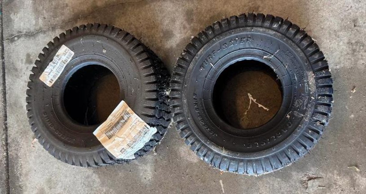 Pair, Carlisle Turf-Saver 15x6.00-6 NHS Lawn/Garden/Golf Cart Tires