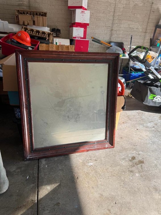 Wood Framed Mirror, 42in