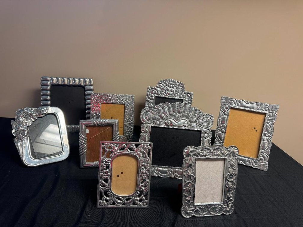 Group of Pewter Picture Frames