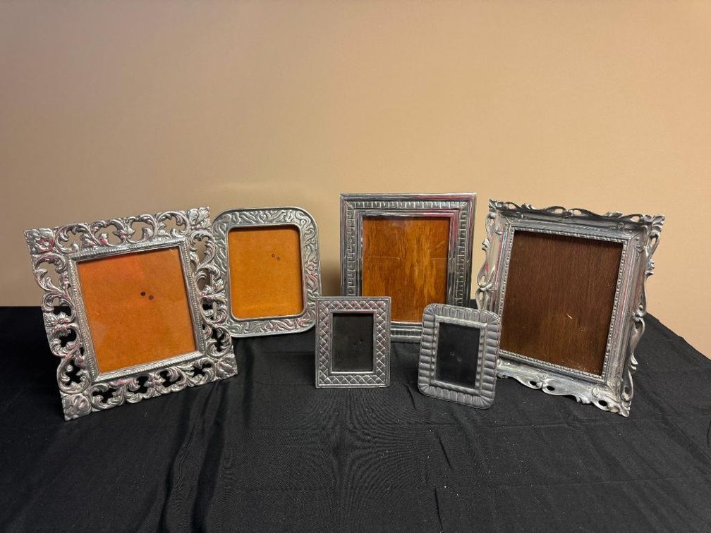Group of Pewter and Metal Picture Frames