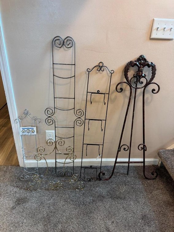 Group of Iron Plate Racks and Displays, Easel Display