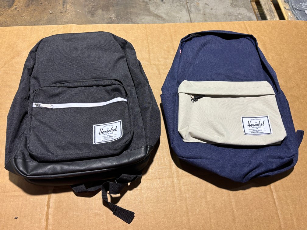 Lot of 2 Herschel Backpacks Black & Blue