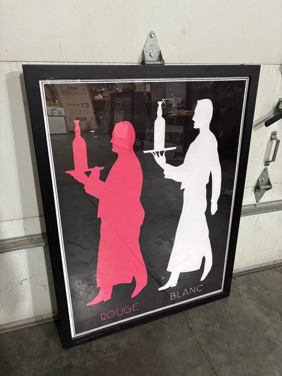 "Rouge and Blanc" Framed Wall Art 33" x 43" 