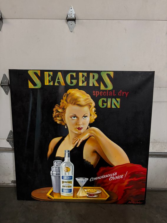 Canvas Art Reproduction "Seagers Special Dry Gin" by Iro Koytchev 48" x 48" 