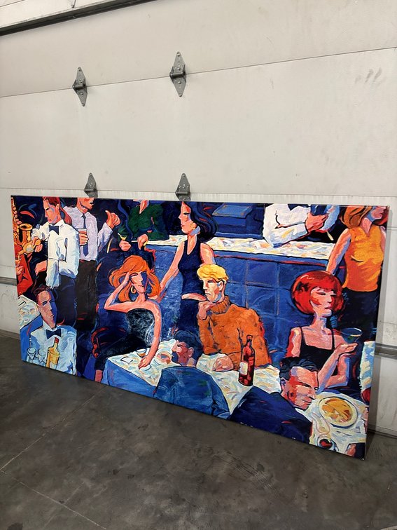 Canvas Art Displayed at Jams by Omaha Artist Shelly Bartek 82" x 42"