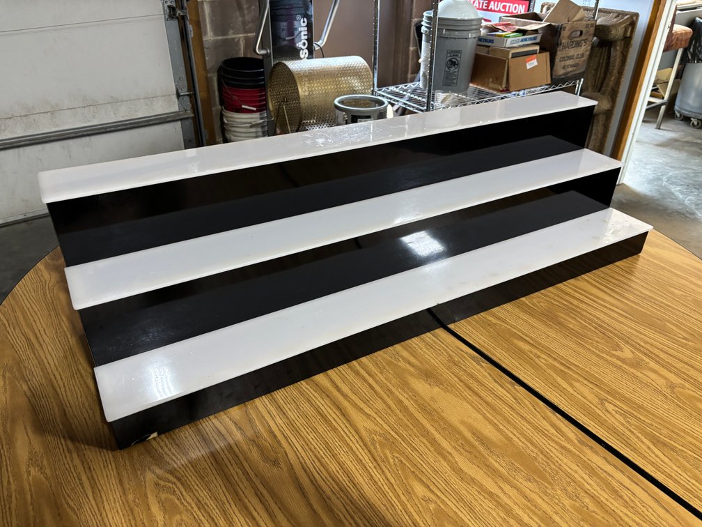 3-Tier LED Lighted Liquor Backbar Bottle Display Unit, 48in W.