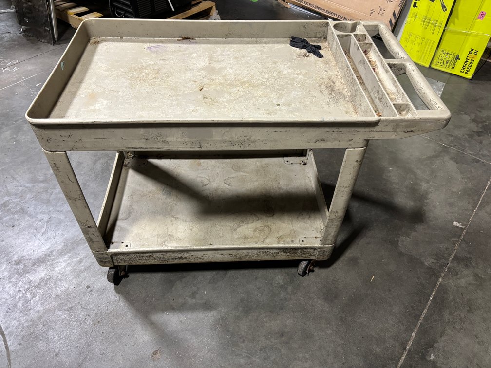 Heavy Duty Plastic Utility Cart - Gray