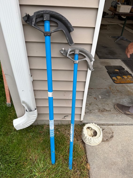 Two Conduit Benders, 1in and 3/4in