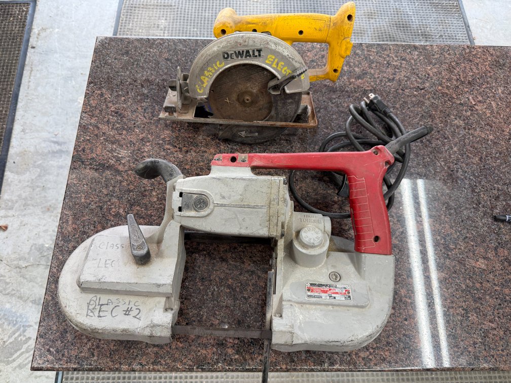 Milwaukee Heavy-Duty Bandsaw, DeWalt Cordless Circular Saw w/ Charger, No Battery 