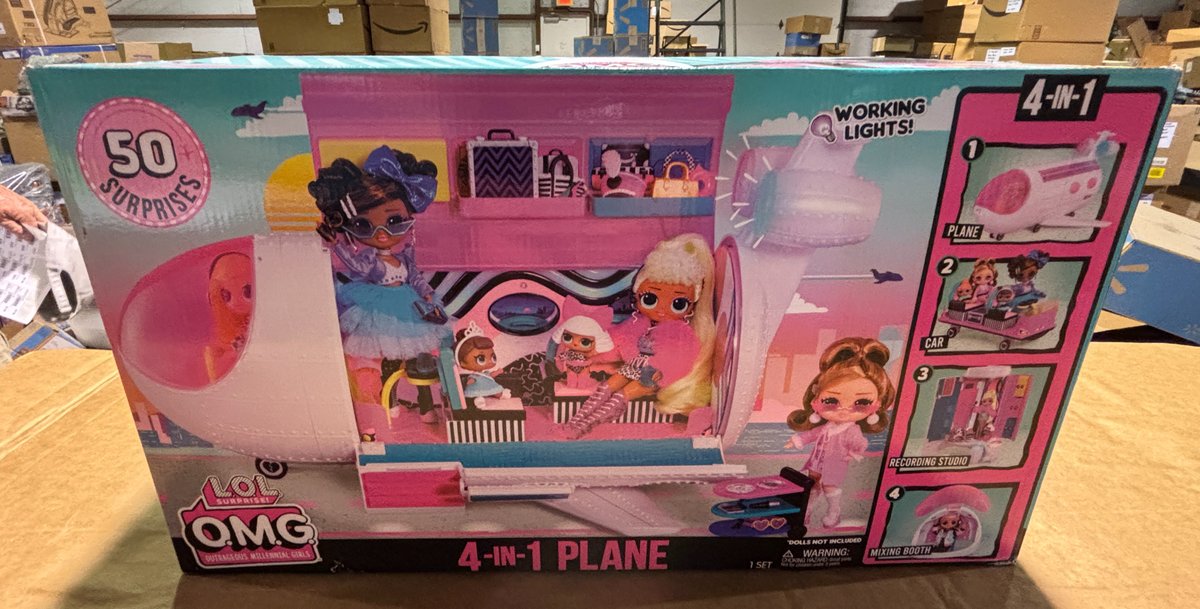 O.M.G. LOL Surprise 4-in-1 Plane, Car, Recording Studio, Mixing Booth, Outrageous Millennial Girls