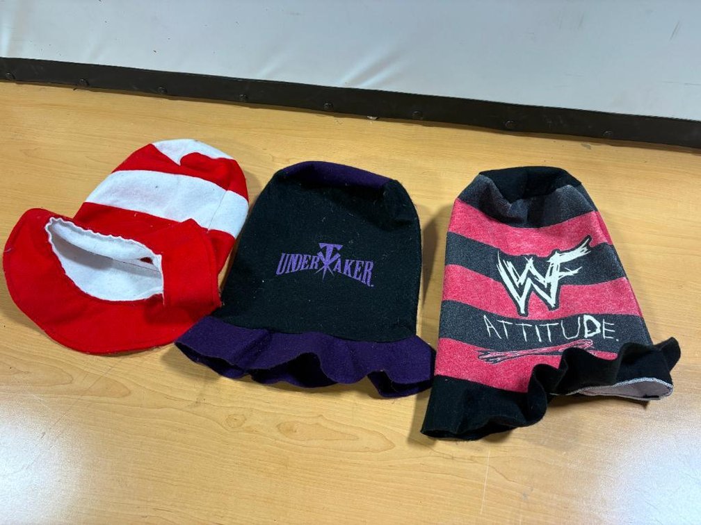 Lot of 3 Pro Wrestling Related Hats