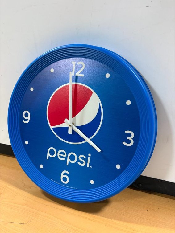 Pepsi-Cola 16in Quartz Wall Clock, from Sortino's Pizza