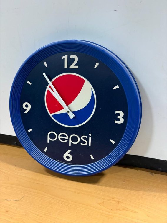 Pepsi-Cola 16in Quartz Wall Clock, from Sortino's Pizza