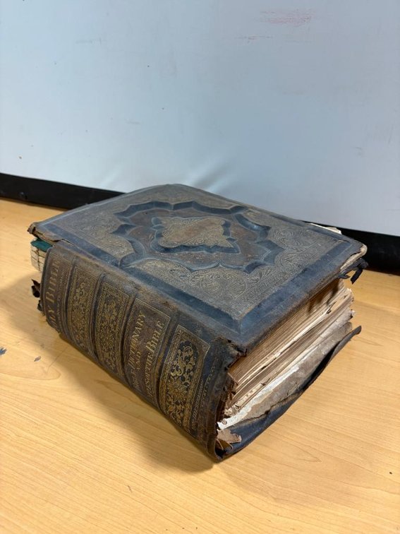 Antique Holy Bible, Bible Dictionary and Cities of the Bible