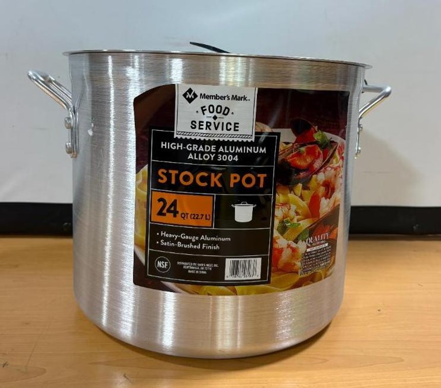 Members Mark Aluminum 24 Quart Stock Pot w/ Lid