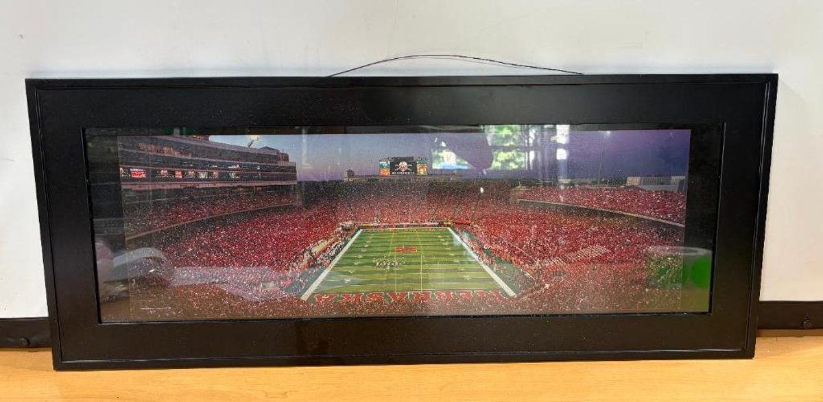 Nebraska Cornhuskers Framed Yardlong Memorial Stadium Game Photograph