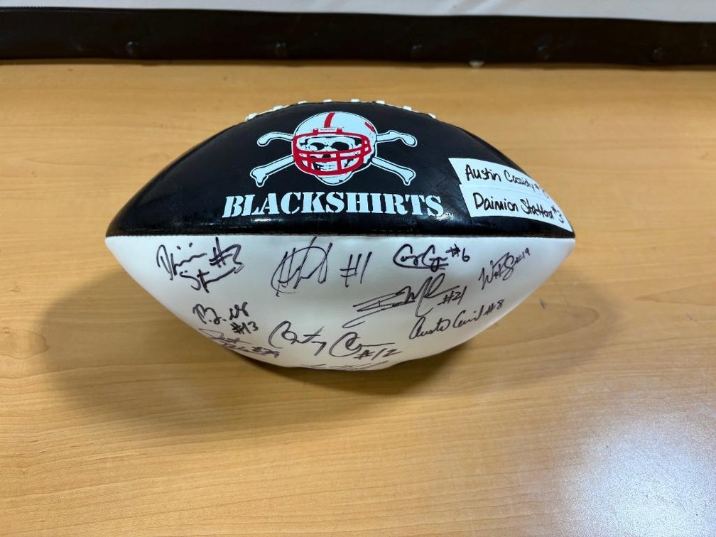 Nebraska Cornhuskers Blackshirts Signed Football