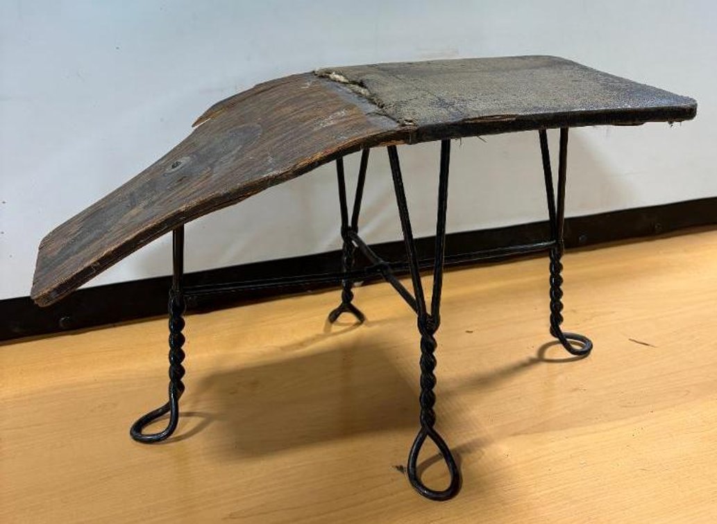 Antique Shoe Store Bench w/ Twisted Iron Legs