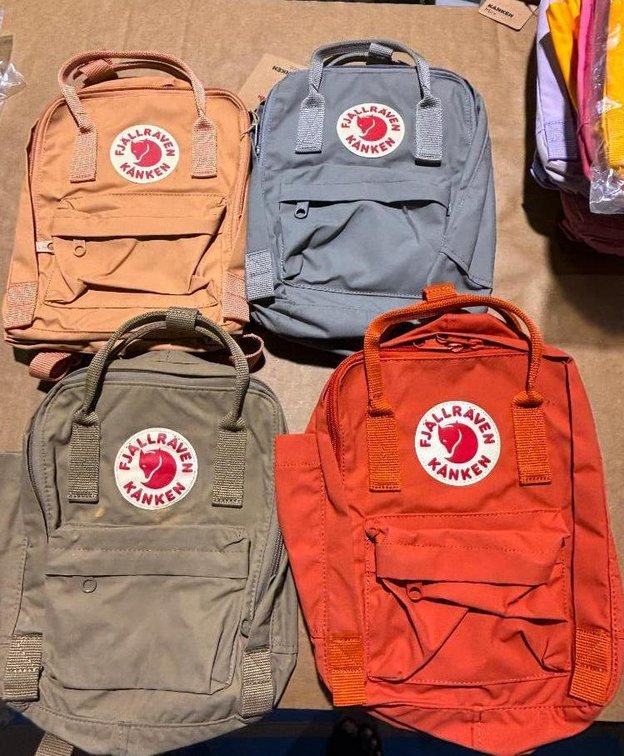 Lot of 4 Fjallraven Kanken Mini Backpacks