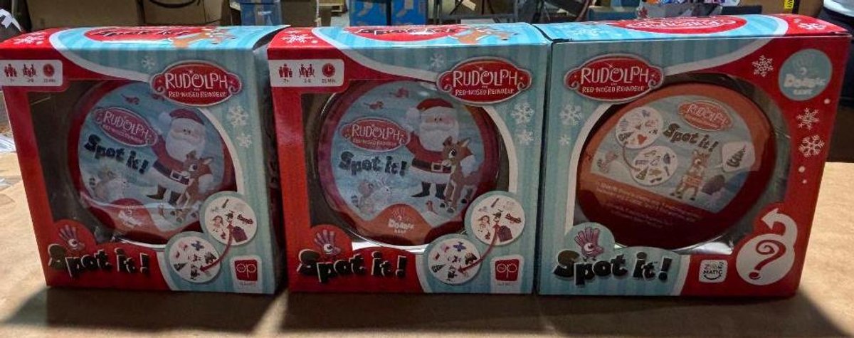 (3) Spot-It Rudolph Red Nose Reindeer Games