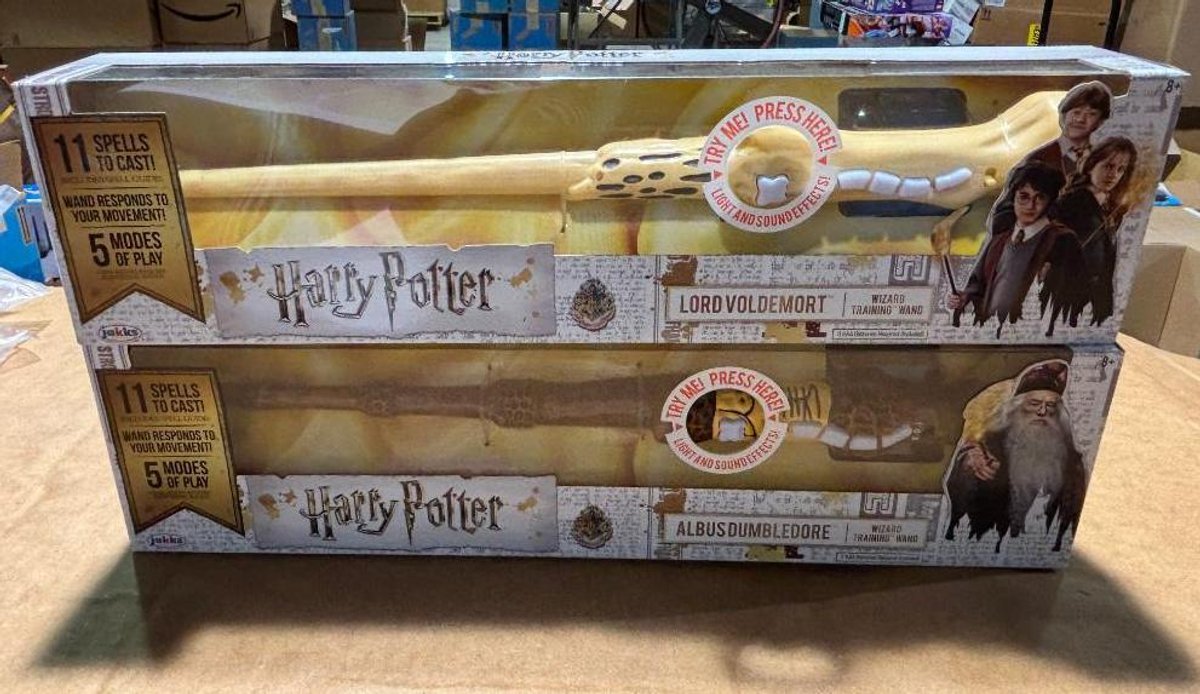 Lot of 2 Harry Potter Lord Voldemort & Albus Dumbledore Wizard Training Wands 