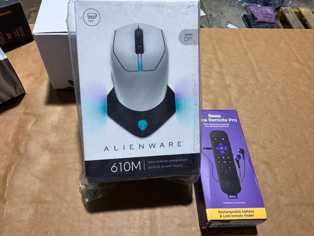 Lot of 2 Alienware Mouse 610M & Roku Voice Remote Pro 