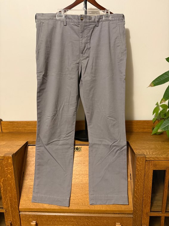 Polo Ralph Lauren Stretch Cotton Twill Size 38/30 Stretch Straight Fit Flat Front Chino Pants