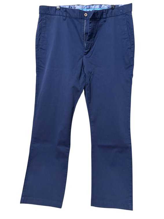 Tommy Bahama Size 38 x 30 Boracay Flat-Front Chino Pants, 77% Algodon 20% Tencel 3% Spandex