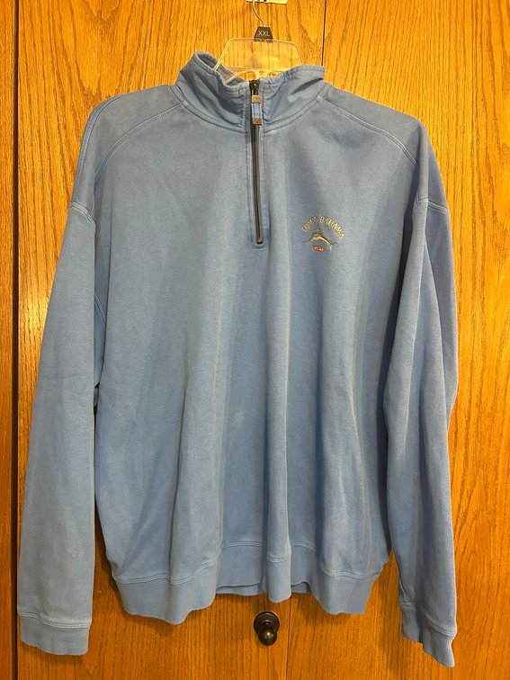 Tommy Bahama 1/4 Zip, Size XXL, 100% Cotton, VG Condition