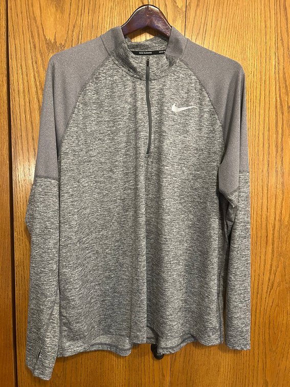 Nike Running 1/4 Zip, Size XXL, 88% Polyester, 12% Spandex, VG Condition