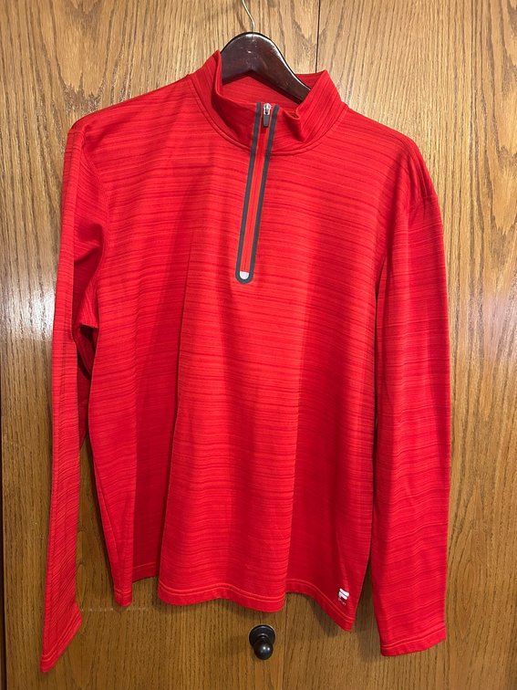Fila 1/4 Zip, Size XXL, 100% Polyester, Good Cond.