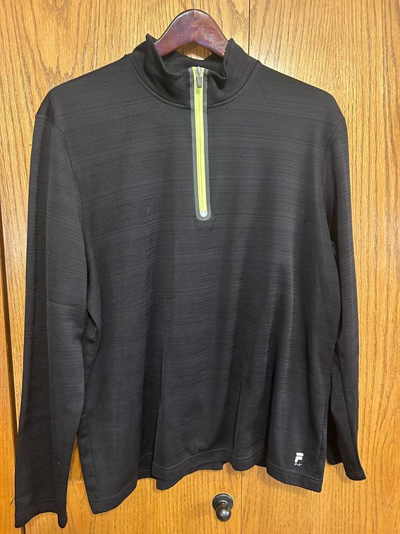 Fila 1/4 Zip, Size XXL, 100% Polyester, Good Cond.