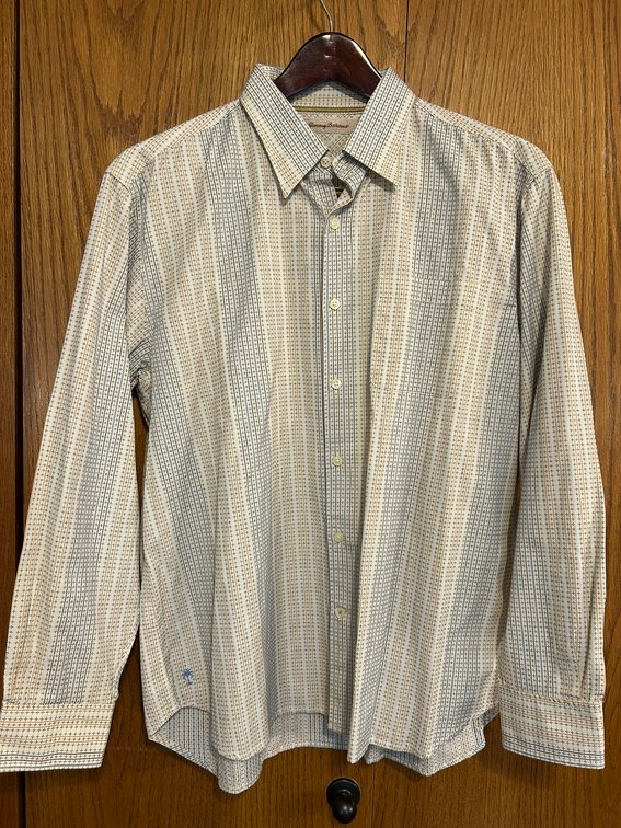 Tommy Bahama Long Sleeve, Size XL, 100% Cotton, VG Cond.