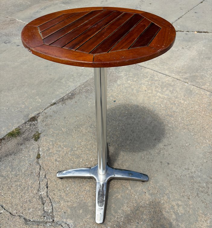 Teak Wood Top 24" Wide 42" Tall