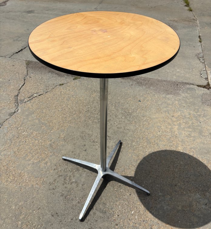Bar Height Cocktail Table Round 24" Wide 42" Tall