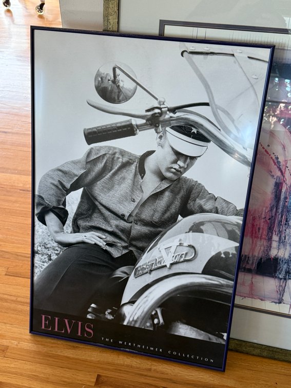 Elvis The Wertheimer Collection Framed Poster on Motorcycle