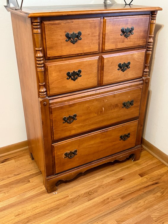 Matched Pair, Ballman Cumming 1960's Solid Wood 4-Drawer Chest of Drawers, 44in H, Exec. Cond.