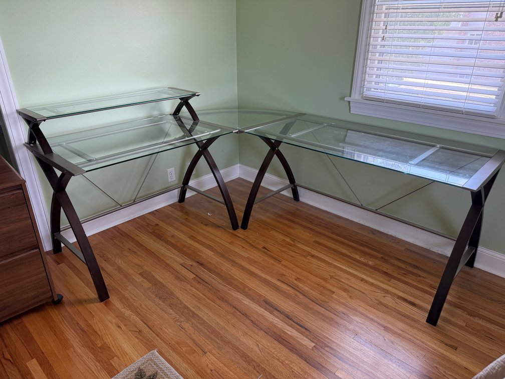 Sharper Image Stockton Office Collection Set, L-Shaped Desk, New PC Tower, File Cart, Bookcase