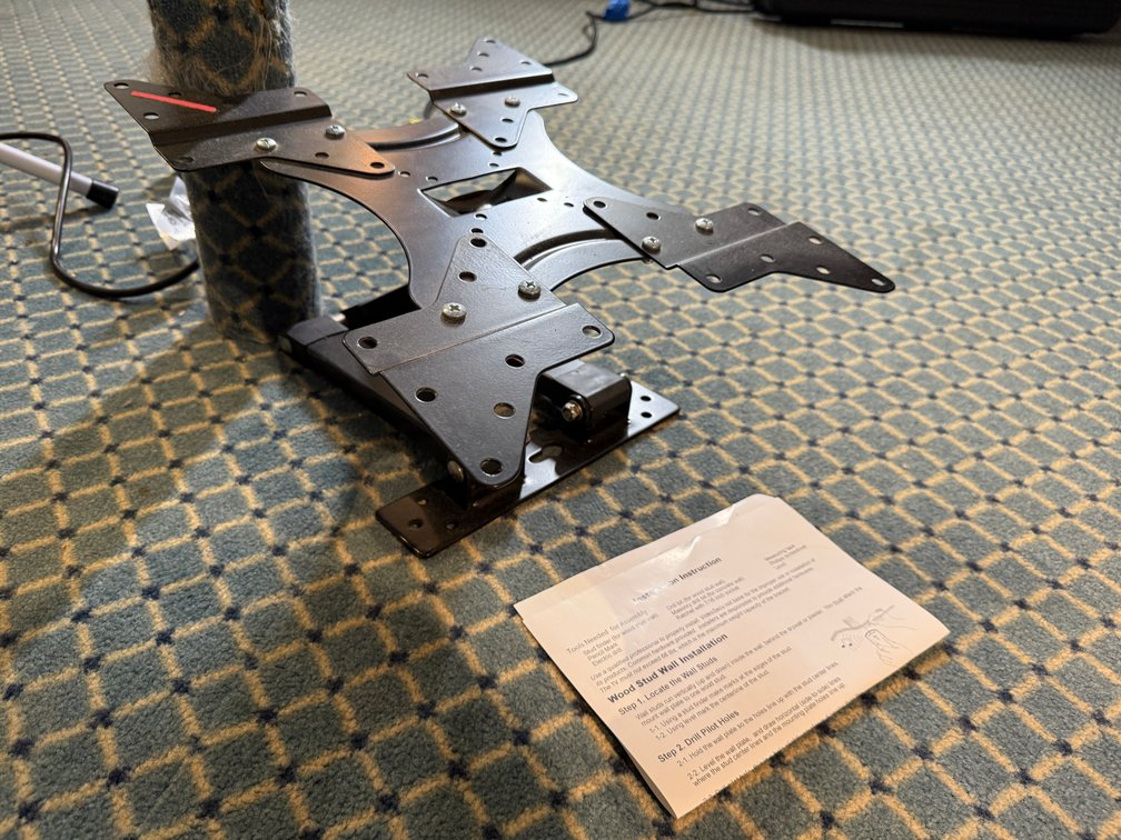 Heavy-Duty Wall-Mount TV Mount w/ Instructions