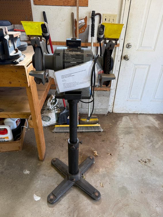Craftsman 8-In. Bench Grinder on Pedestal w/ Manual w/ Sharpening Attachment