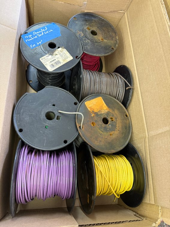 7 Spools of Wire, Essex Wire, 7 Colors, See Note in Photos for Details