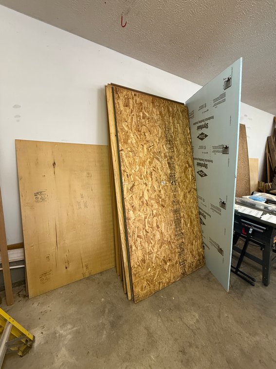 10+-, 4ft x 8ft Sheets Particle Board, 1 Sheet Insulation