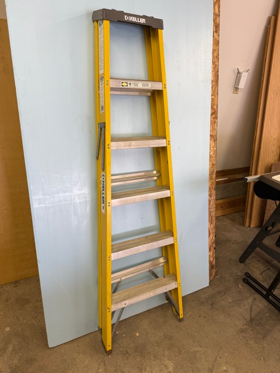 Keller 77 Series Model 776, Fiberglass Ladder, 6ft