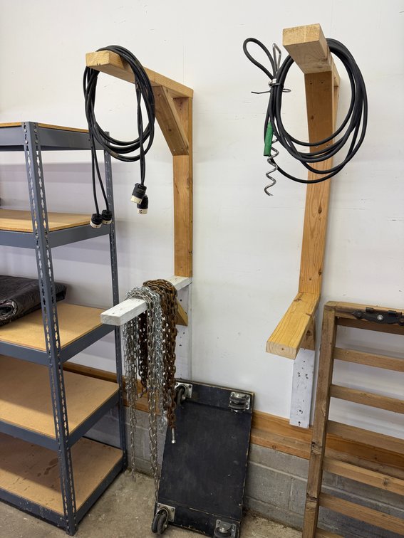 Dolly, Chains, Electrical Cords, Cable, Dog Tiedown