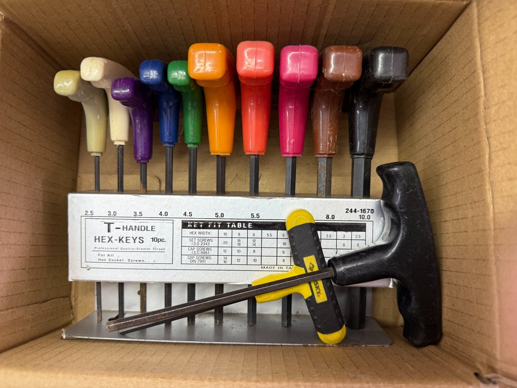 Ten Piece, T-Handle Hex Key Set w/ Stand, Metric Set, 2.5mm - 10mm