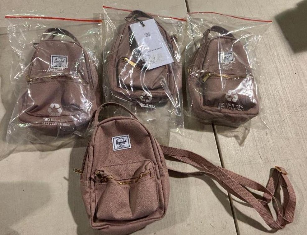 Lot of 4, Herschel Supply Co. Brand Mini-Backpacks, All for One Bid