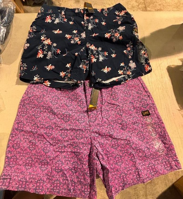Pair, Lee Floral Print Shorts, Size 14M, 16M, All for One Bid
