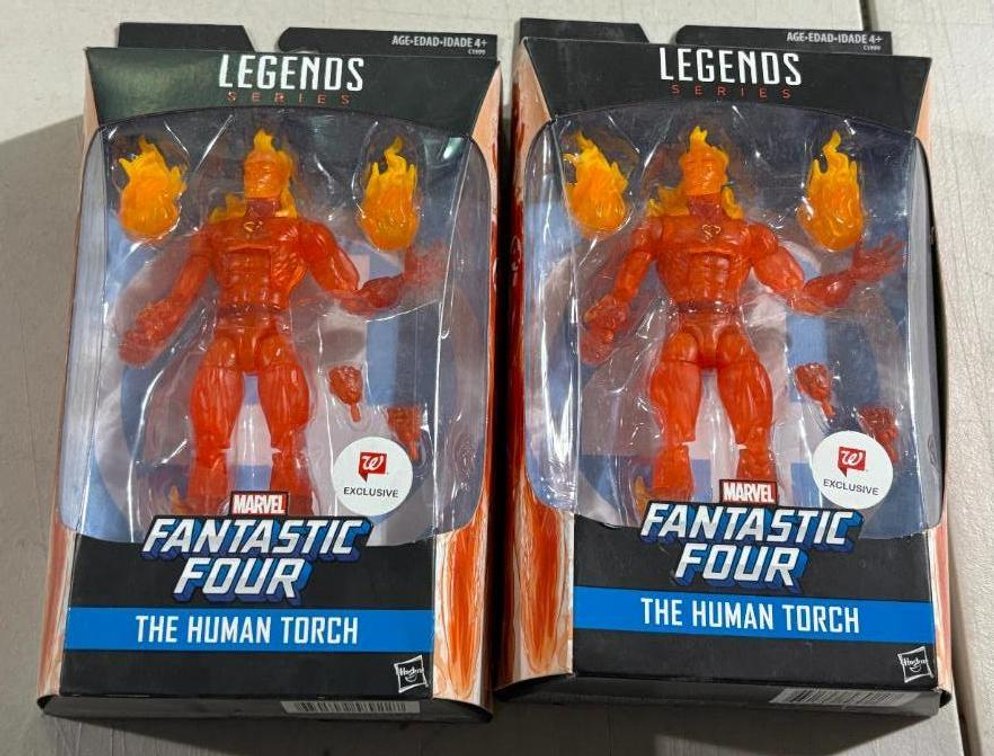 Pair, Legends Series, Marvel Fantastic Four, The Human Torch Action Figures